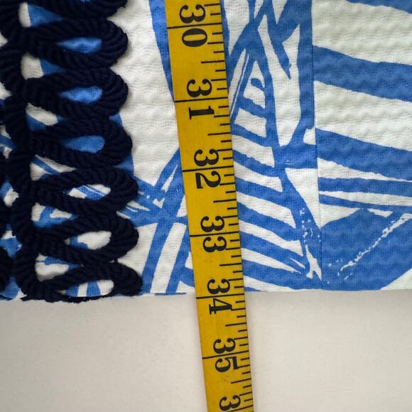 LILLY PULITZER Dress‎ 2 Annabelle Bay Blue Yacht Sea Racerback Seersucker NWT - Picture 15 of 15